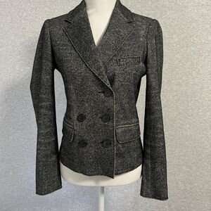J Crew Jacket Womens 2 Marled Thandie Double Breasted Academia Blazer Tailor Y2K